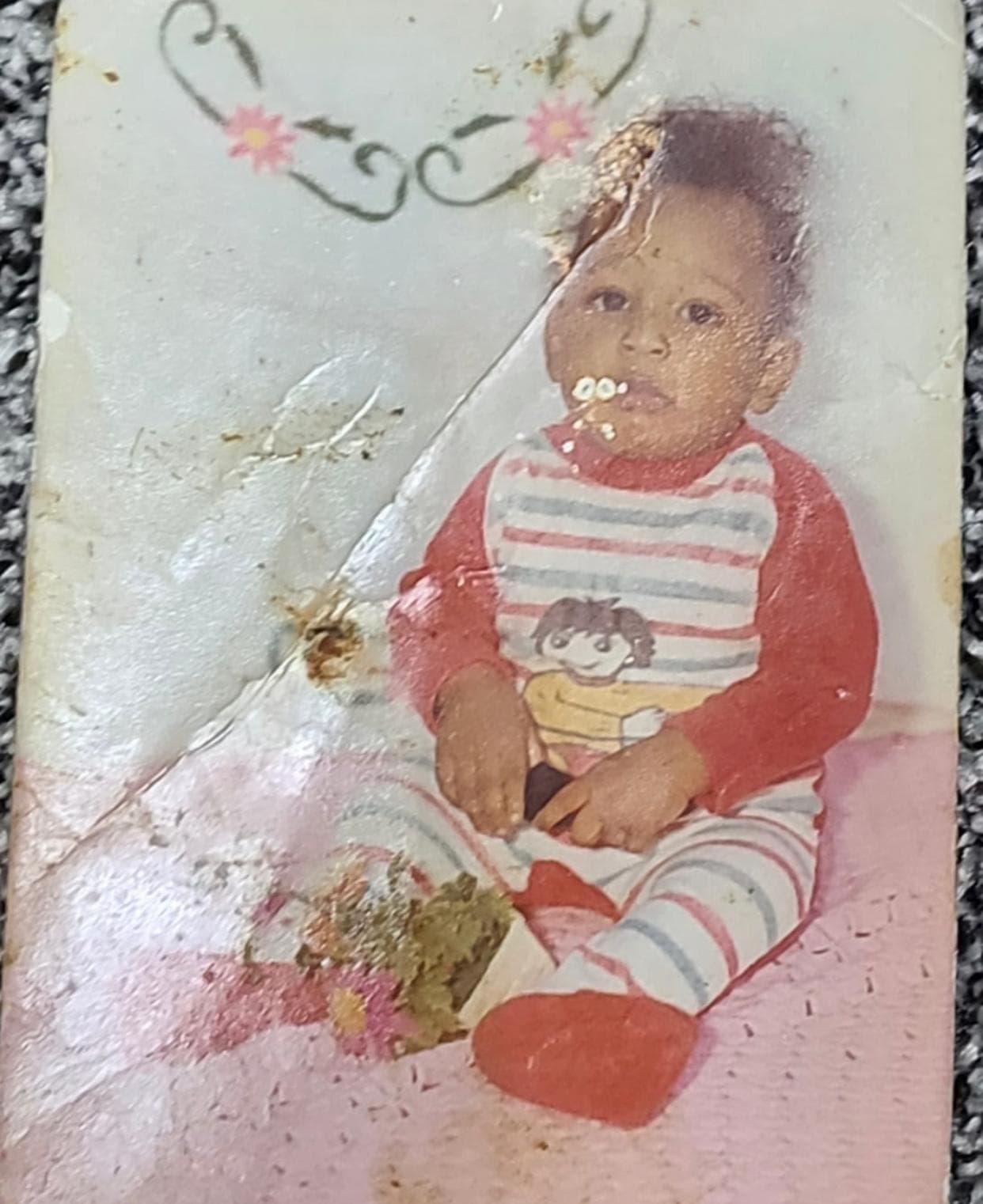 Jonas Muthoni as a baby